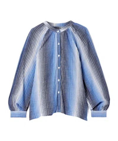 Lemlem Loose-fitting Striped Top In Blue