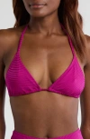 Lemlem Malia Triangle Bikini Top In Beri Magenta