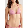 Lemlem Malia Triangle Bikini Top In Sisay Raspberry