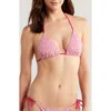 Lemlem Malia Triangle Bikini Top In Sisay Raspberry