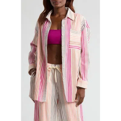 Lemlem Mariam Button-up Cover-up In Enjori Plum