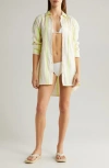 Lemlem Mariam Cotton Blend Cover-up Tunic In Lomi Keylime