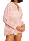 Lemlem Mita Button Up Blouse In Nefas Rose In Pink
