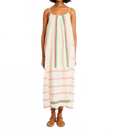 Lemlem Nia Slip Dress In Kibebi Fragaria In White