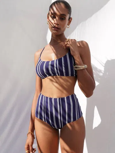 Lemlem Nunu High Waist Bottom In Blue