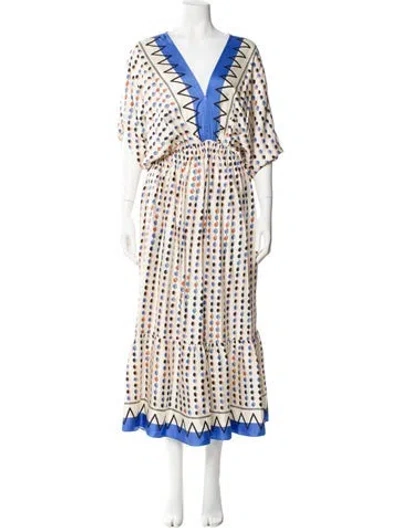 Pre-owned Lemlem Polka Dot Print Long Dress In Neutral