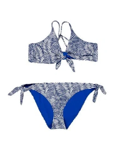 Pre-owned Lemlem Printed Bikini W/ Tags In Blue