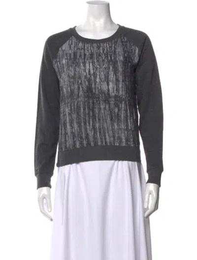 Pre-owned Lemlem Printed Crew Neck Sweatshirt In Grey