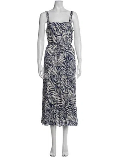 Pre-owned Lemlem Printed Midi Length Dress In Blue