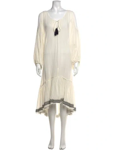 Pre-owned Lemlem Printed Midi Length Dress In Neutrals