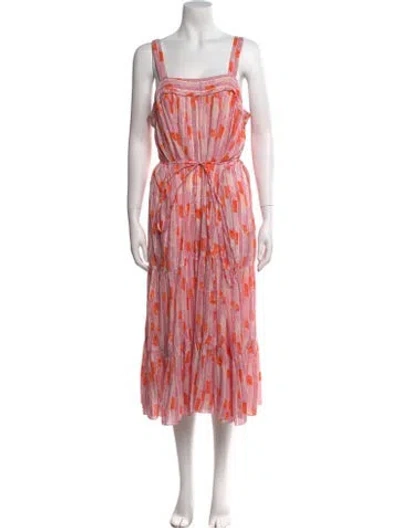 Pre-owned Lemlem Printed Midi Length Dress In Pink