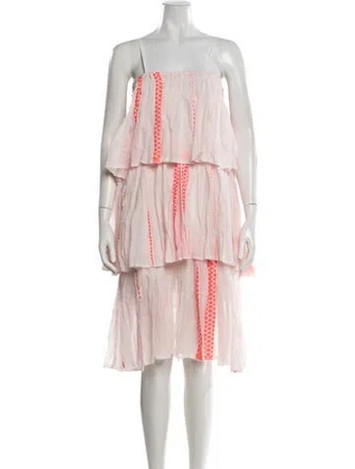 Pre-owned Lemlem Printed Midi Length Dress In Pink