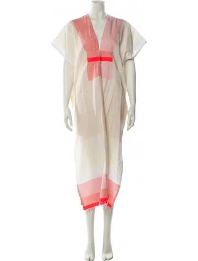 Pre-owned Lemlem Printed Midi Length Dress W/ Tags In Neutral