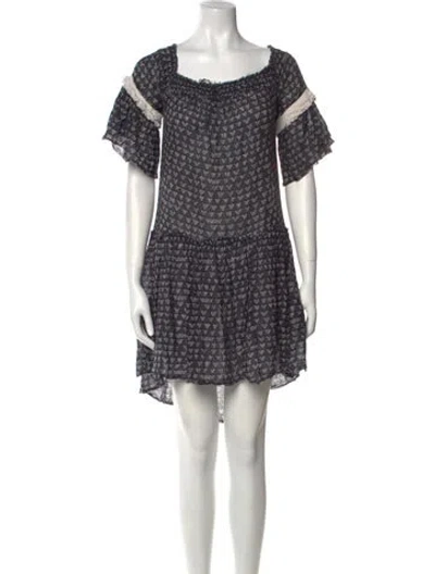 Pre-owned Lemlem Printed Mini Dress In Black