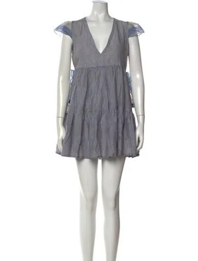 Pre-owned Lemlem Printed Mini Dress In Black