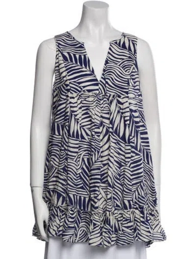 Pre-owned Lemlem Printed Mini Dress In Blue