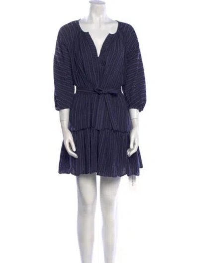 Pre-owned Lemlem Printed Mini Dress In Blue