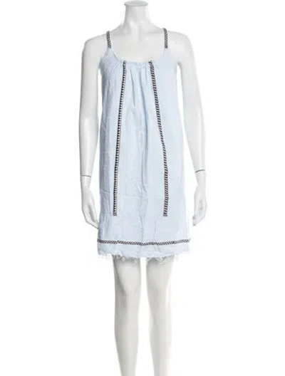 Pre-owned Lemlem Printed Mini Dress In Blue