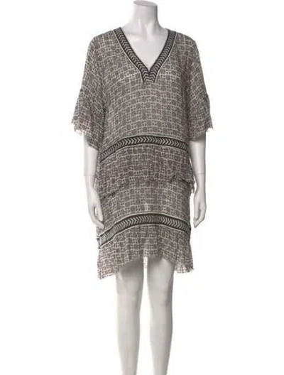 Pre-owned Lemlem Printed Mini Dress In Neutral