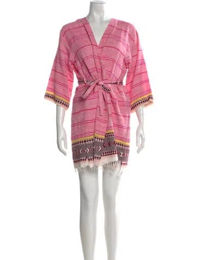 Pre-owned Lemlem Printed Mini Dress In Pink
