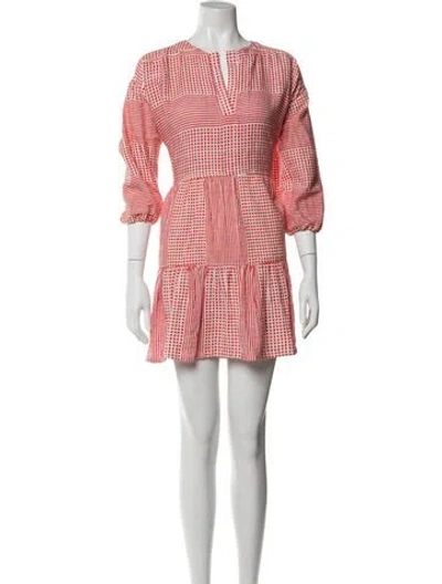 Pre-owned Lemlem Printed Mini Dress In Red