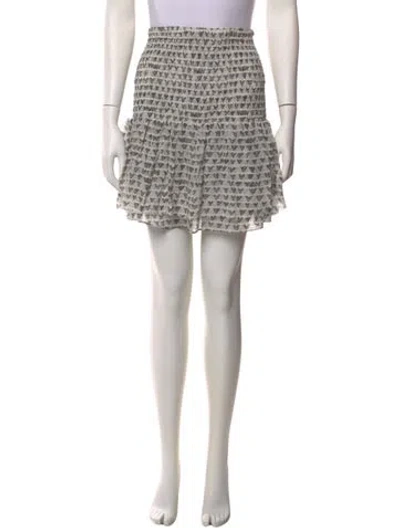 Pre-owned Lemlem Printed Mini Skirt In White