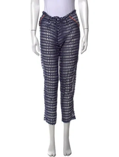 Pre-owned Lemlem Printed Wide Leg Pants In Blue