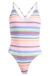 Lemlem Retiro Stripe Rib One-piece Swimsuit In Multi