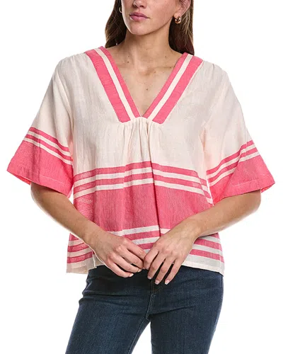 Lemlem Rita V-neck Top In Yellow