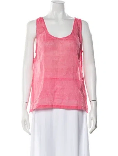 Pre-owned Lemlem Scoop Neck Sleeveless Top In Pink