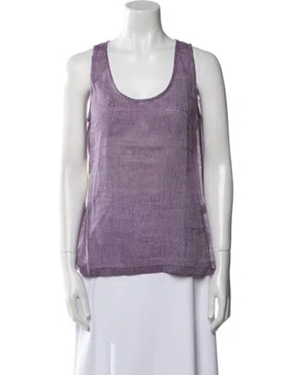 Pre-owned Lemlem Scoop Neck Sleeveless Top W/ Tags In Purple