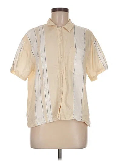 Pre-owned Lemlem Short Sleeve Blouse In Ivory
