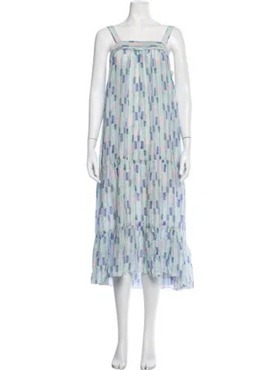 Pre-owned Lemlem Silk Long Dress In Blue