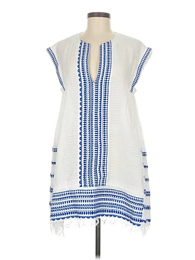 Pre-owned Lemlem Sleeveless Top White Plunge Neckline Tops