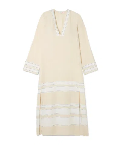Lemlem Striped Cotton-blend Cover-up Dress In Transparent