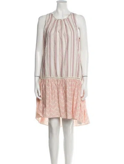 Pre-owned Lemlem Striped Knee-length Dress In Neutral