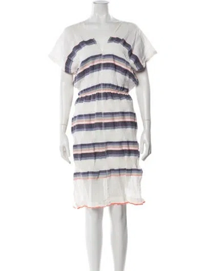 Pre-owned Lemlem Striped Knee-length Dress In Neutral