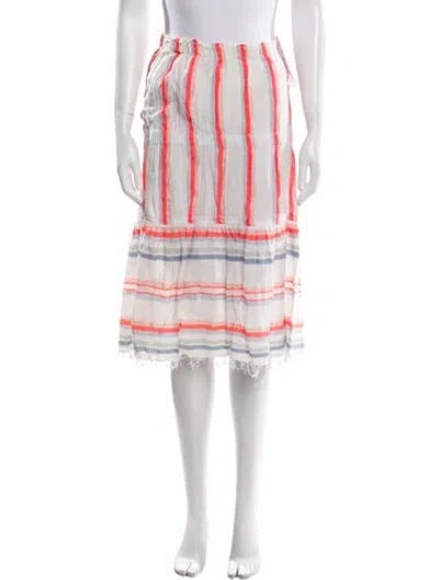 Pre-owned Lemlem Striped Knee-length Skirt In White