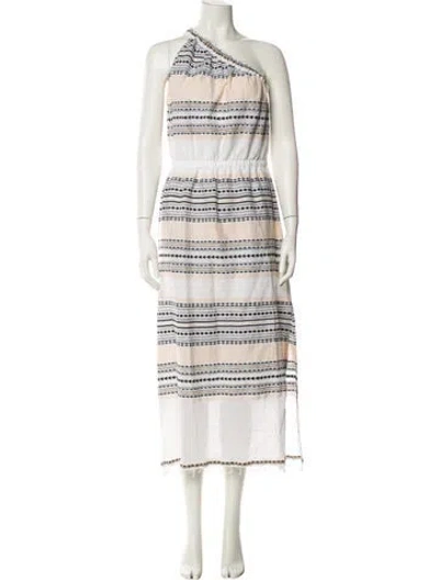 Pre-owned Lemlem Striped Long Dress In Blue