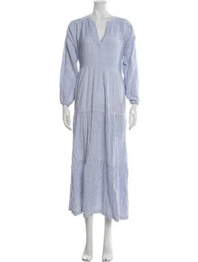 Pre-owned Lemlem Striped Long Dress In Blue