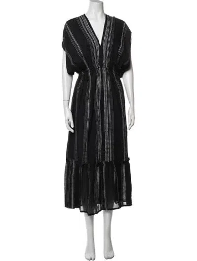 Pre-owned Lemlem Striped Long Dress In Blue