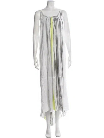 Pre-owned Lemlem Striped Long Dress In Gray