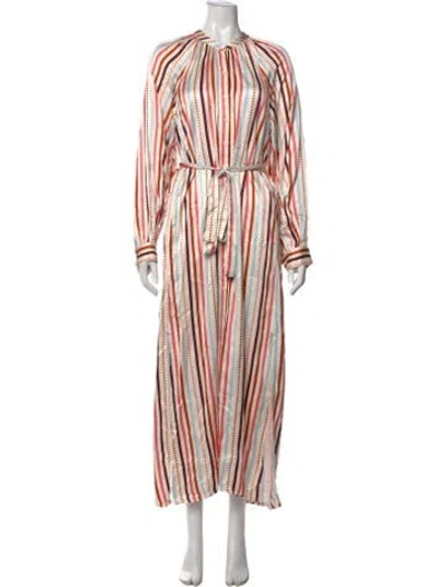 Pre-owned Lemlem Striped Long Dress In Multicolor