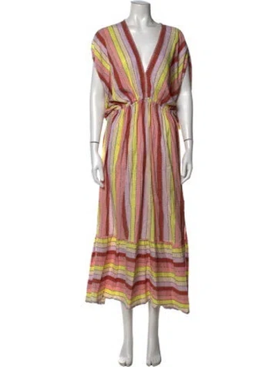 Pre-owned Lemlem Striped Long Dress In Multicolor