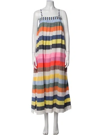 Pre-owned Lemlem Striped Long Dress In Multicolor