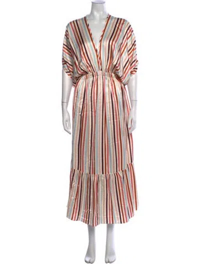Pre-owned Lemlem Striped Long Dress In Multicolor