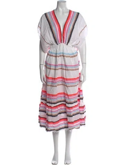 Pre-owned Lemlem Striped Long Dress In Neutral
