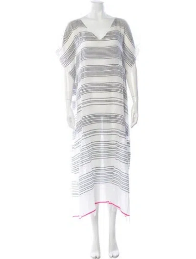 Pre-owned Lemlem Striped Long Dress In Neutral