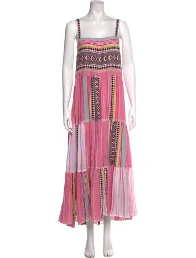 Pre-owned Lemlem Striped Long Dress In Pink