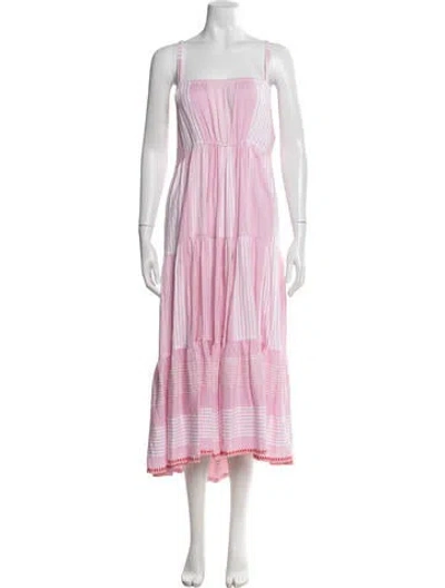 Pre-owned Lemlem Striped Long Dress In Pink